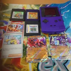 ジャンク。ゲームボーイ本体カラー　パープル　　ポケットモンスター金