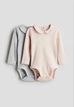 H&M 襟付きロンパース・カバーオール 2枚セット