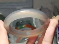 最終値下げ 天然石　天然無処理　灰色瑪瑙　バングル　57.7mm