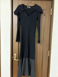 SNIDEL ブラックニットワンピース