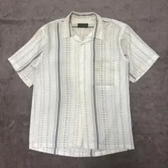 00's vintage ストライプシャツ　アーカイブ　グランジ　y2k パンク