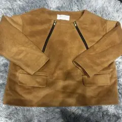 SENSE OF PLACE スエード風ブラウンジャケット