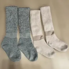 靴下サプリ　まるでこたつソックス　23-25センチ　2足 グレー　ピンク