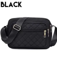 ショルダーバッグ　バッグ　レディース　ブラック　黒 旅行　キルティング　肩掛け