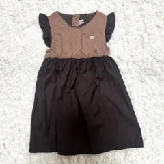 スラップスリップ/ジャンパースカート/ワンピース/後ろリボン/ブラウン/110