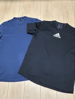 adidas ブラック Tシャツ　2XL