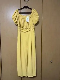 【美品】オールインワン　黄色　サイズMサイズ