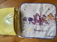 マクドナルド 保冷バッグイエローとタオルパープル