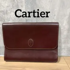 カルティエ Cartierマストライン セカンドバッグ クラッチバッグ ボルドー