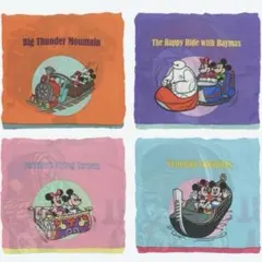 ディズニーカプセルトイ　エコバッグ　コンプリート4個セット