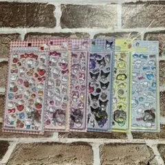サンリオキャラクター　ボンボンドロップ風シール　6点セット