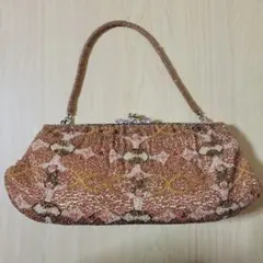 ビーズ刺繍 クラッチバッグ