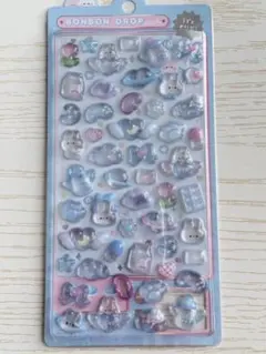 【正規品】ボンボンドロップシール ウサギ　みずいろボンボン　オリジナル　クーリア