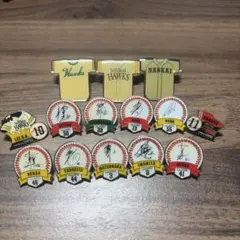 福岡ソフトバンクホークス 選手グッズセット 缶バッジ ピンバッジ