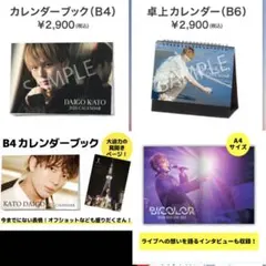 未開封品　加藤大悟　カレンダー　ライブブック　2025　2026