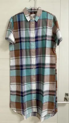 【アーノルドパーマー】チェック柄シャツワンピース
