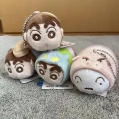 新品　クレヨンしんちゃん ぬいぐるみ　ぽってり着ぐるみマスコット　４種セット