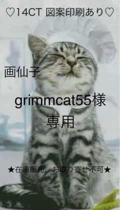 grimmcat55様専用　猫のコックさん(14CT、図案印刷あり)