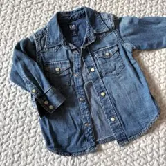 GAP デニム長袖シャツ ブルー