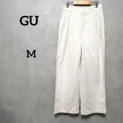 GU　ジーユー　ワイドタックパンツ　ベージュ　M