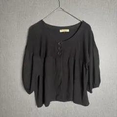 PROPORTION BODY DRESSING カーディガン 黒 五分袖ボレロのサムネイル