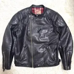 【美品】Y’2 LEATHER レザー パデッド ダブル ライダース Mのサムネイル
