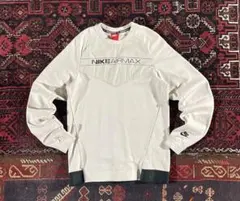 NIKE AIRMAX ワンポイントロゴ スウェット トレーナー アイボリー S