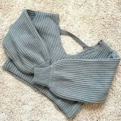 GRLグレイルVネック オフショルダーニット 長袖