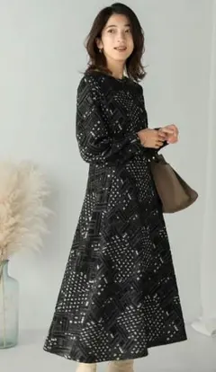 ブージュルード　ブラック ロングワンピース