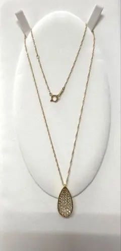 k18 ダイヤ 1.9ct ネックレス 雫 ティアドロップ