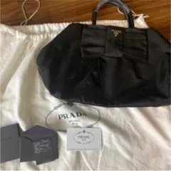 PRADA リボン付きナイロンバック　プラダ
