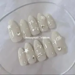 ネイルチップ ワンホン キラキラ ハート リボン ガーリー 韓国 量産型