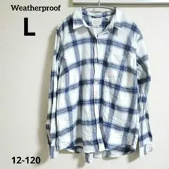 最終価格　Weatherproof【L】チェック柄 長袖シャツ　ゆったり