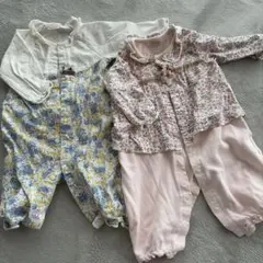 花柄ロンパース 95cm未満