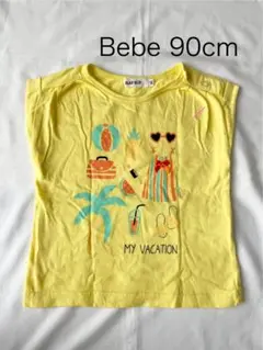 Bebe べべ SLAP SLIP イエロー Tシャツ 90cm ノースリーブ