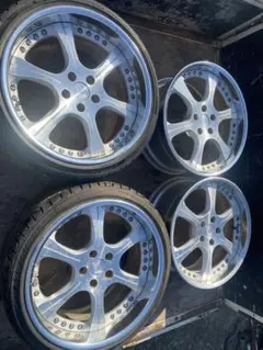 値下げ！LEONHARDIROTT /レオンハルト　19インチ 4本セット　5穴 19インチ レオンハルト 8.5J+42/10J+49 130 中古アルミホイール