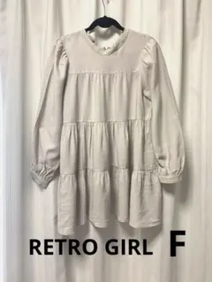 ☆RETRO GIRL☆チュニック シャツ　アイボリー　Fフリーサイズ