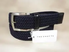 タケオキクチ 紺 35ｍｍ ゴム 伸縮 メッシュベルト THE SHOP TK