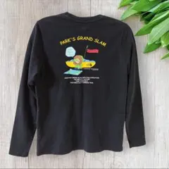 【希少】ザノースフェイス　ブラック 長袖Tシャツ キッズ