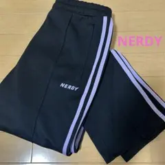 NERDYノルディ トラックパンツ 紫ライン ジャージ M 韓国 ユニセックス
