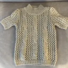 ROPÉ 半袖ニットセーター M ベージュ