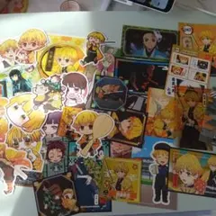 鬼滅の刃　ステッカー　カード　コースターセット