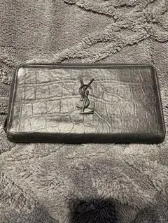 SAINT LAURENT サンローラン 長財布 クロコ 黒 正規品