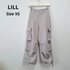 LILL リル ドレープ ワイドスラックスカーゴパンツ XSのサムネイル