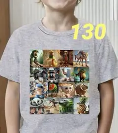 ブレインロット Tシャツ　トゥントゥントゥンサフール　グレー　128-140