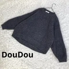 DouDou　ドゥドゥ　リングヤーンクルーネックプルオーバー　M　長袖ニットのサムネイル