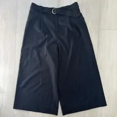 【美品】ネイビー　キュロット ガウチョパンツ