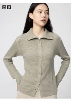 UNIQLO メリノブレンドハイネックカーディガン　S