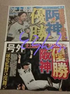 阪神タイガース 優勝 記念 号外 新聞 阪神2025年9月7日 2紙