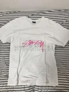 Stussy ホワイト Tシャツ L ピンク